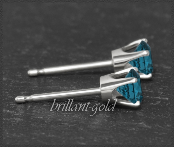 Ohrstecker 585 Gold Topas london-blue 4,5,6,7mm